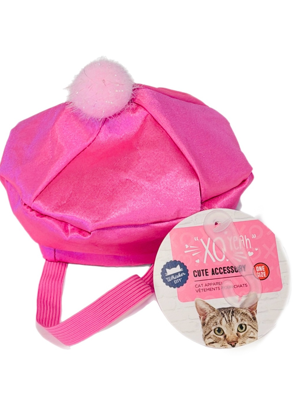 Whisker City Pink Pom-Pom Kitten/Cat Beret Hat Costume
